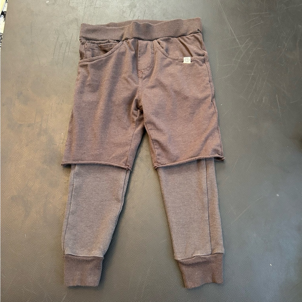 Lennon + Wolfe Cedar 2-in-1 Layered Pants Boys 6-12M Modal / Cotton Blend USA